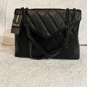Roberta Rossi black leather bag,‎ NWT